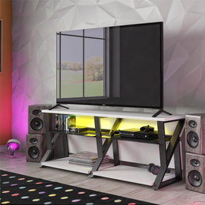 NTense Genesis Gaming TV Stand for TVs up to 70" - White