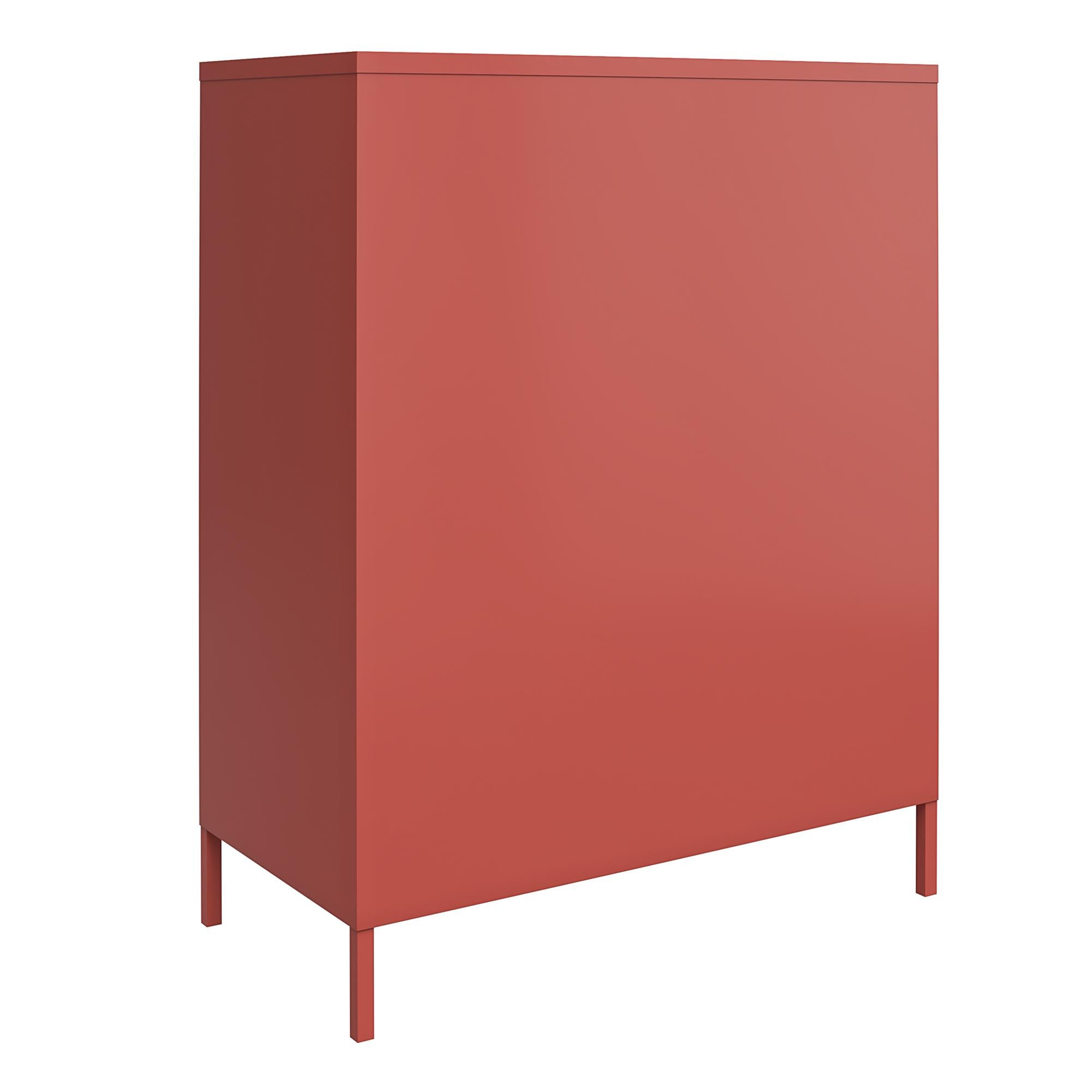 Systembuild Evolution Mission District 2 Door Metal Locker Accent Cabinet - Terracotta