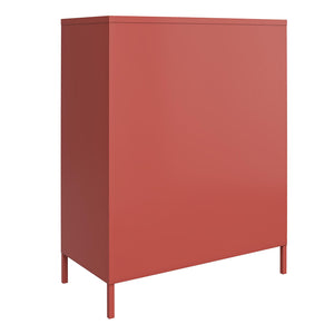 Systembuild Evolution Mission District 2 Door Metal Locker Accent Cabinet - Terracotta