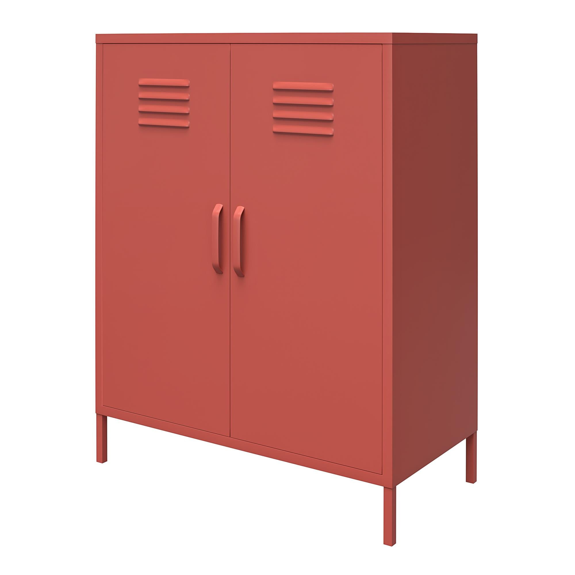 Systembuild Evolution Mission District 2 Door Metal Locker Accent Cabinet - Terracotta