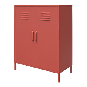 Systembuild Evolution Mission District 2 Door Metal Locker Accent Cabinet - Terracotta