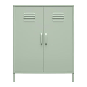 Systembuild Evolution Mission District 2 Door Metal Locker Accent Cabinet - Pale Green