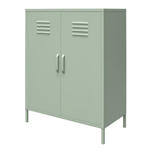 Systembuild Evolution Mission District 2 Door Metal Locker Accent Cabinet - Pale Green