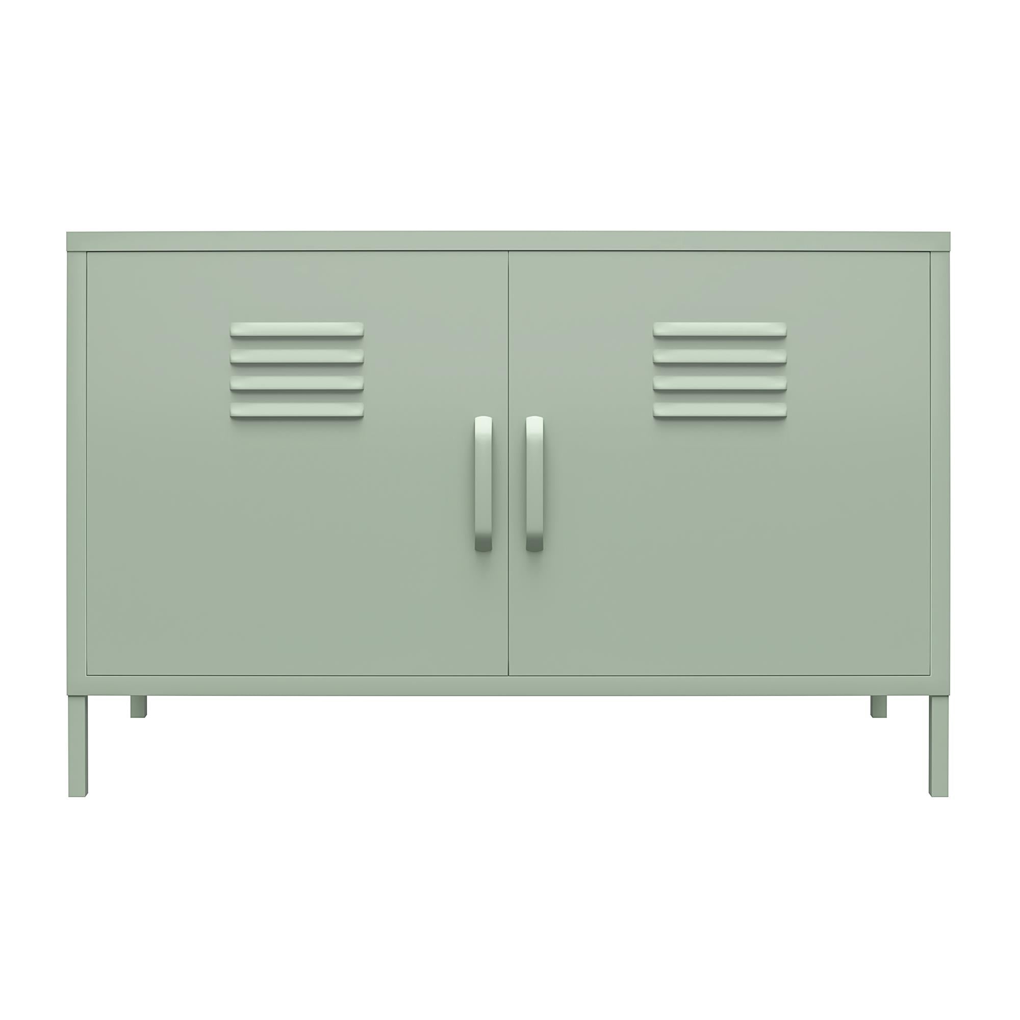 Systembuild Evolution Mission District 2 Door Metal Locker Accent Cabinet - Pale Green