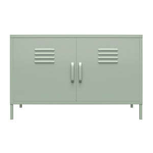 Systembuild Evolution Mission District 2 Door Metal Locker Accent Cabinet - Pale Green