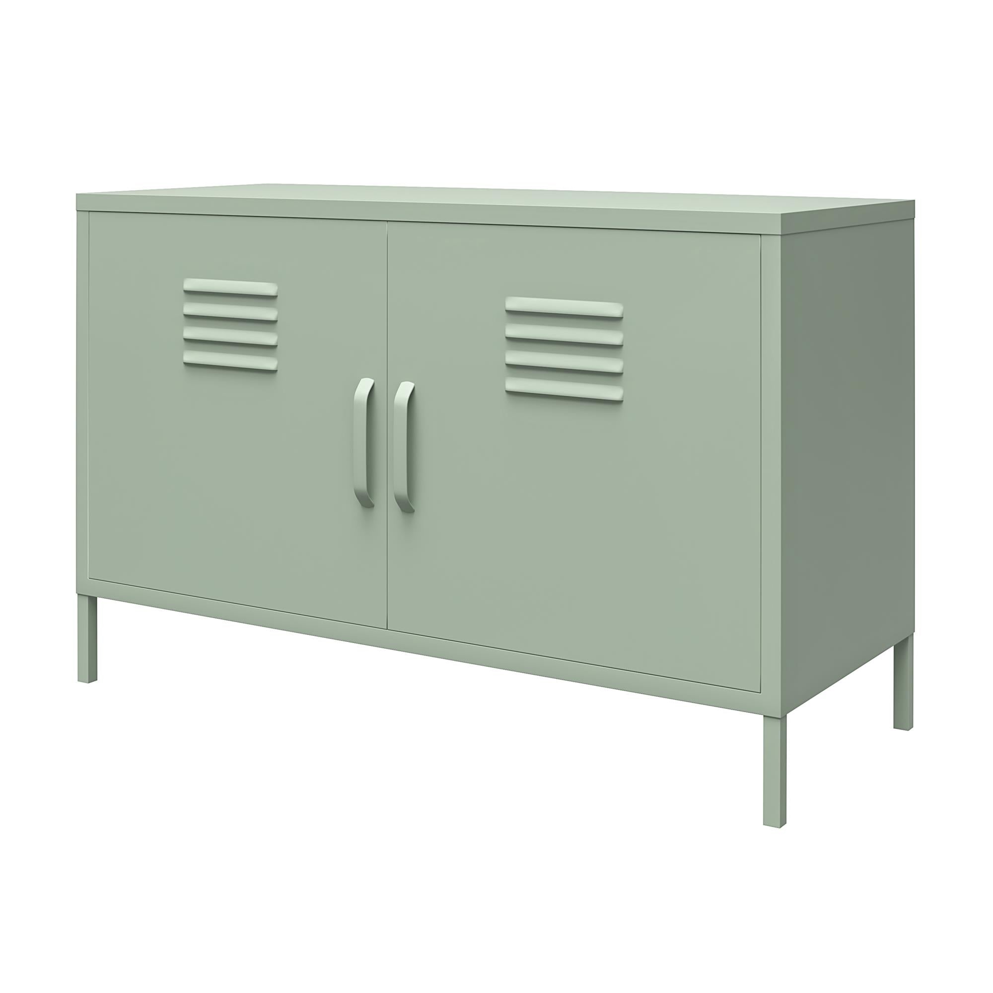 Systembuild Evolution Mission District 2 Door Metal Locker Accent Cabinet - Pale Green