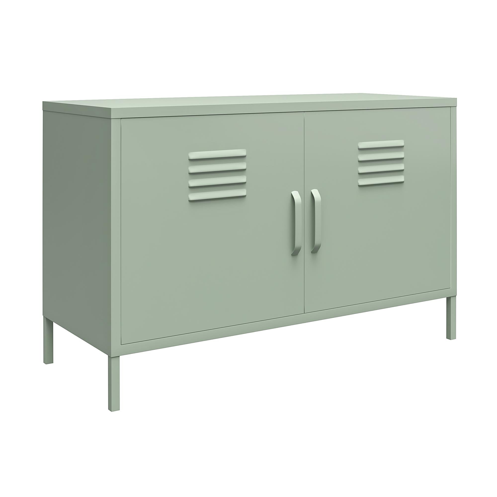 Systembuild Evolution Mission District 2 Door Metal Locker Accent Cabinet - Pale Green
