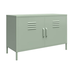 Systembuild Evolution Mission District 2 Door Metal Locker Accent Cabinet - Pale Green