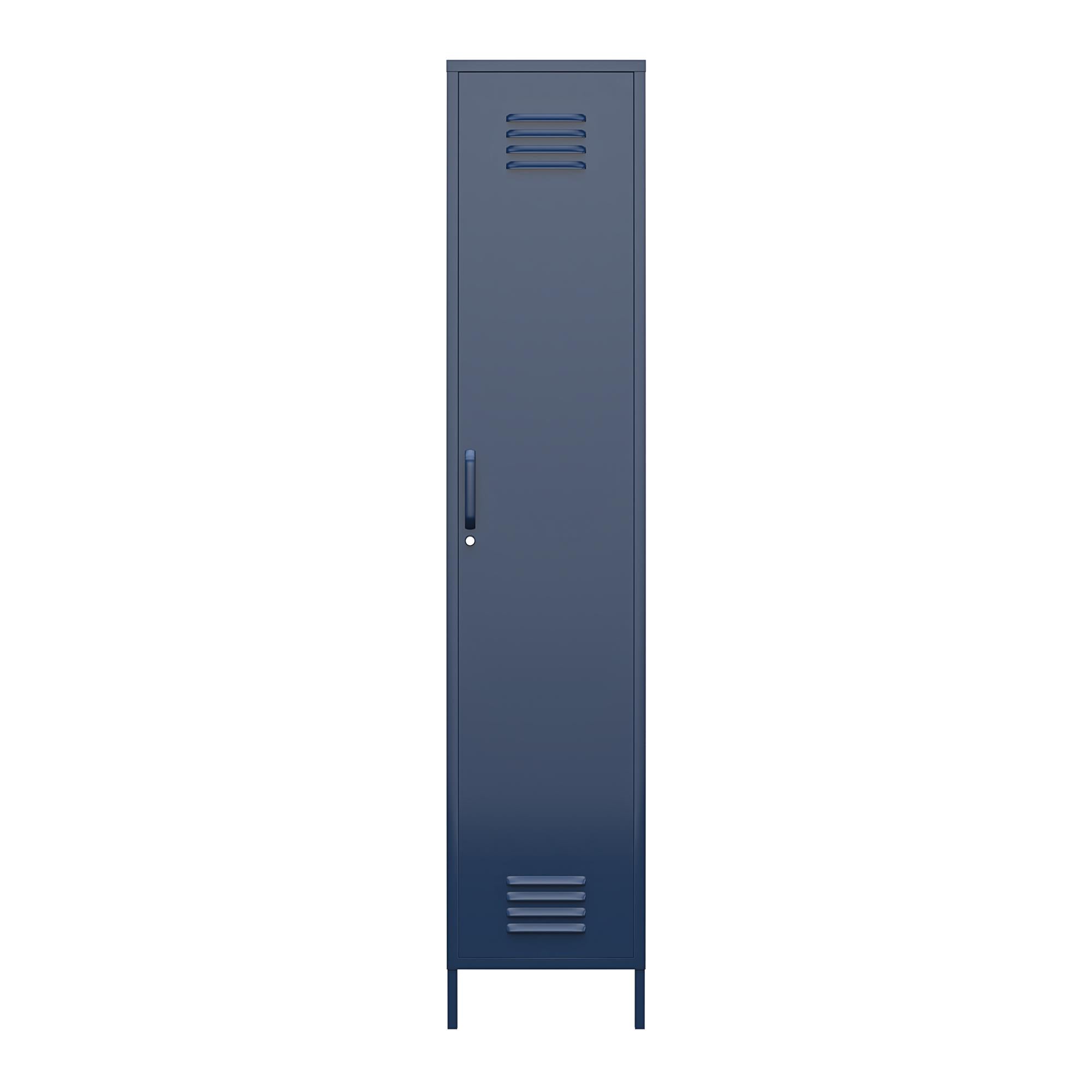 Systembuild Evolution Mission District Single Metal Locker Storage Cabinet - Navy