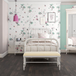 DHP Jenny Lind Metal Bed Frame - White - Twin