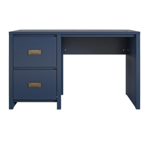 Haven Single Pedestal Desk - Navy
