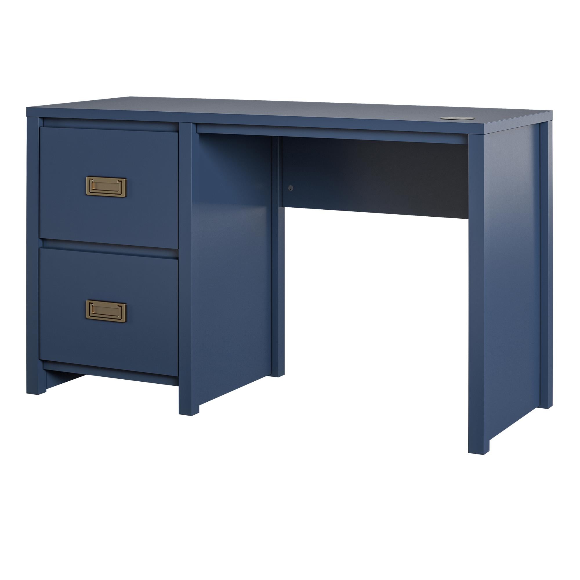 Haven Single Pedestal Desk - Navy