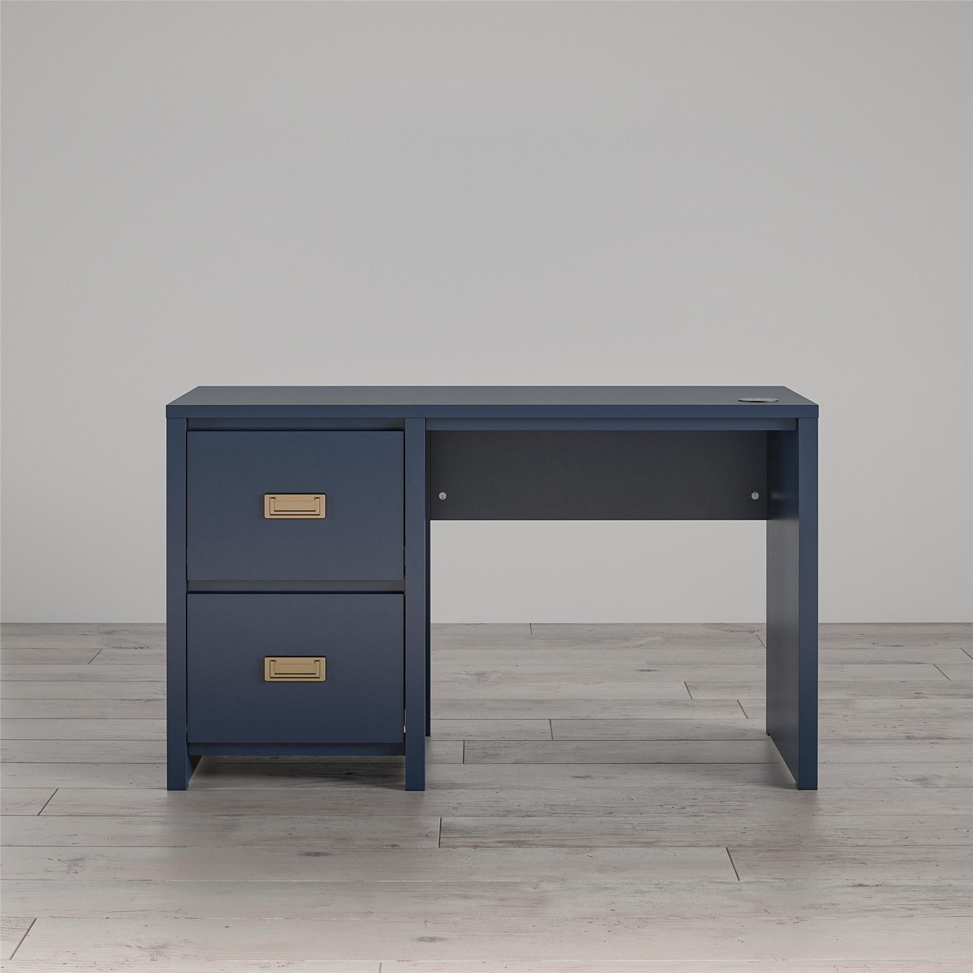 Haven Single Pedestal Desk - Navy