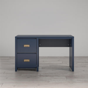 Haven Single Pedestal Desk - Navy
