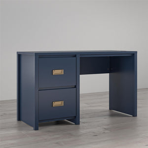 Haven Single Pedestal Desk - Navy