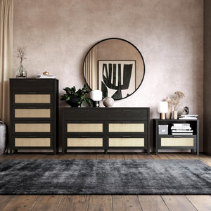 Ameriwood Home Wimberly 5-Drawer Dresser - Black Oak
