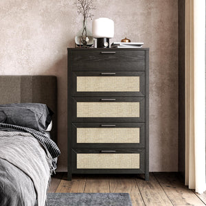 Ameriwood Home Wimberly 5-Drawer Dresser - Black Oak