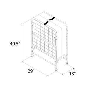 DHP Folding Cot Guest Bed with 4" Mattress - Black - Twin
