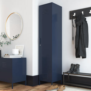 Systembuild Evolution Mission District Single Metal Locker Storage Cabinet - Navy