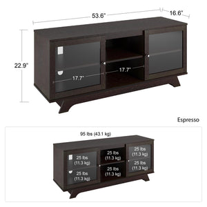 Ameriwood Home Englewood TV Stand for TVs up to 55" - Espresso