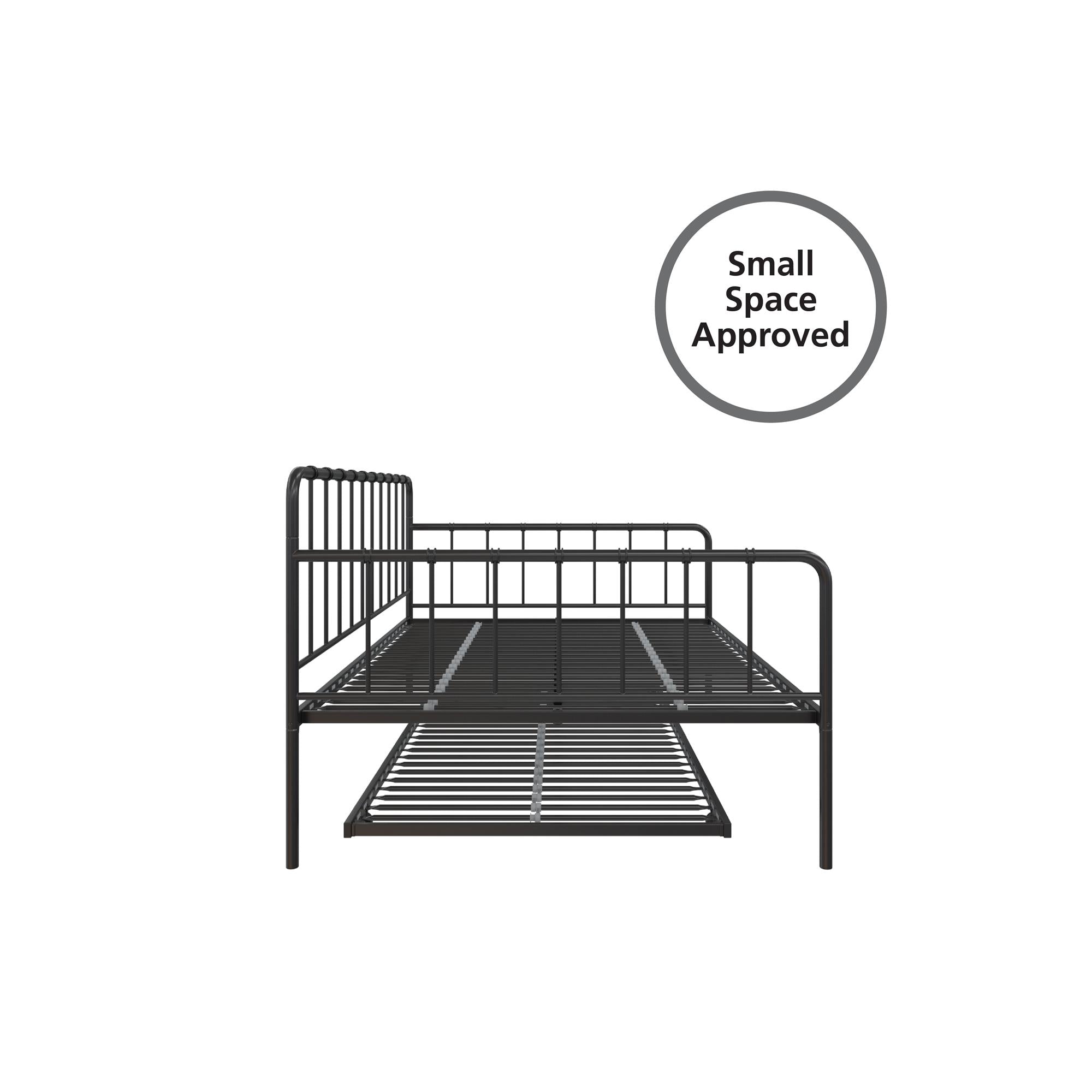 DHP Aaron Metal Daybed and Trundle - Black - Full