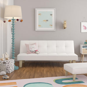 DHP Aria Futon Sofa Bed - White