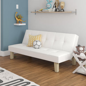 DHP Aria Futon Sofa Bed - White