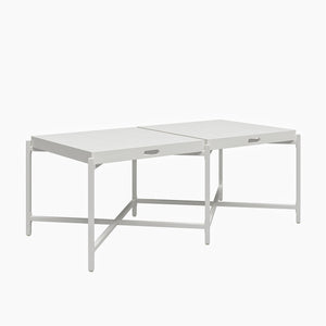 Ameriwood Home Poly Coffee Table with Removable Tray Top - White