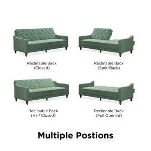 Novogratz Vintage Futon Sofa Bed - Light Green