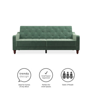 Novogratz Vintage Futon Sofa Bed - Light Green