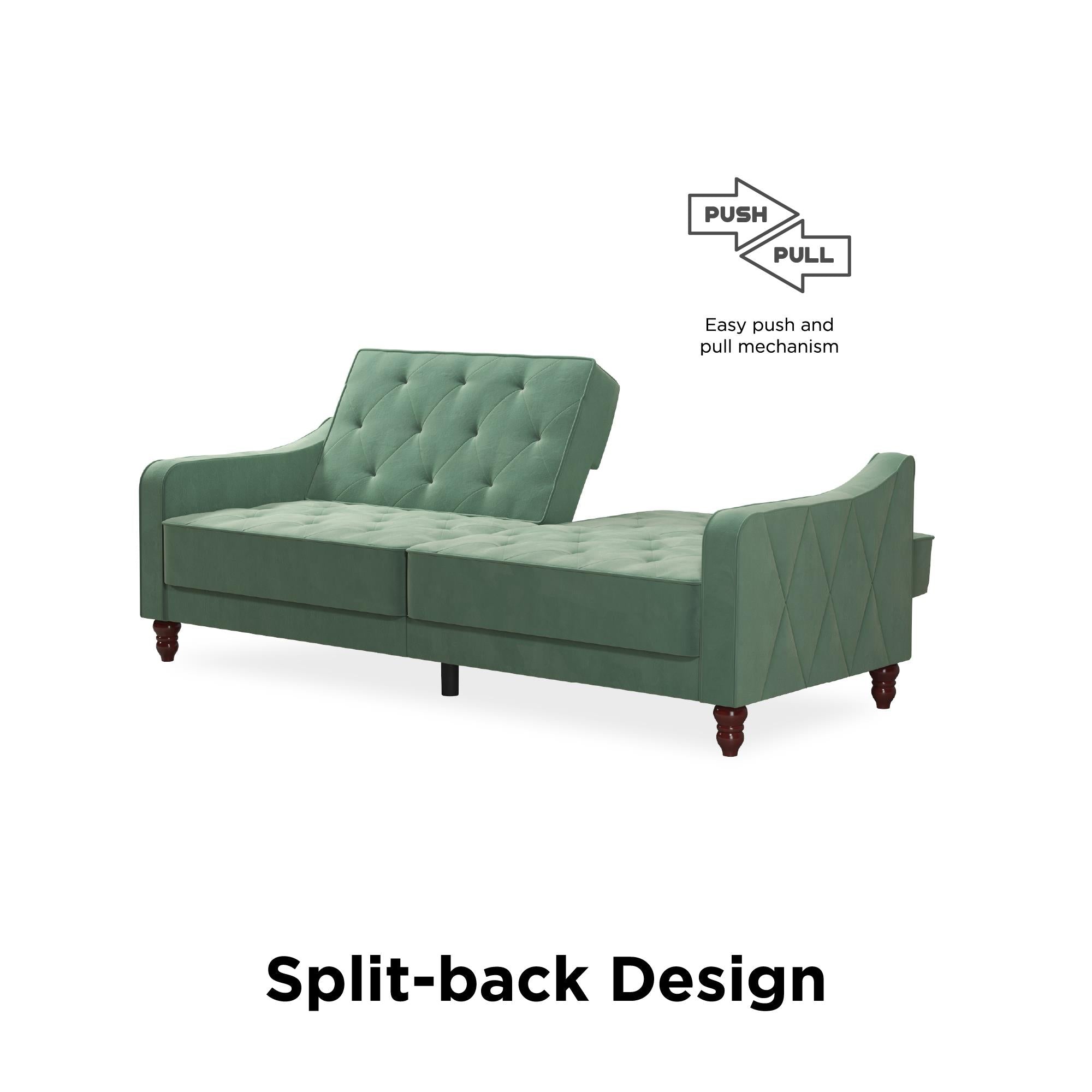 Novogratz Vintage Futon Sofa Bed - Light Green
