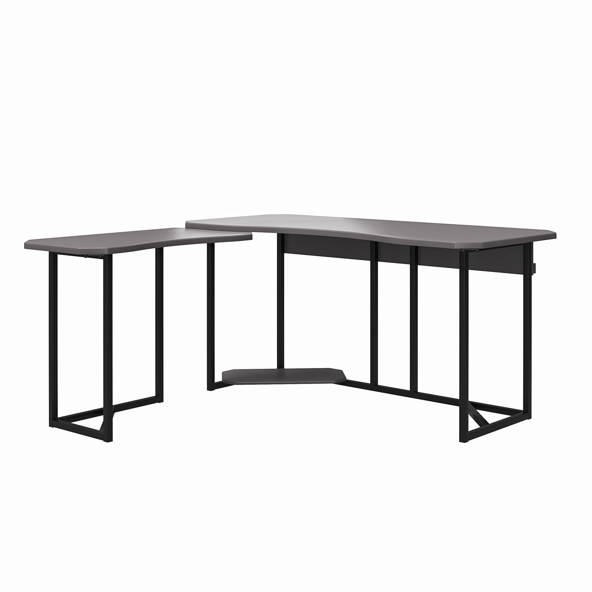 NTense Quest Gaming L Desk with CPU Stand - Gray