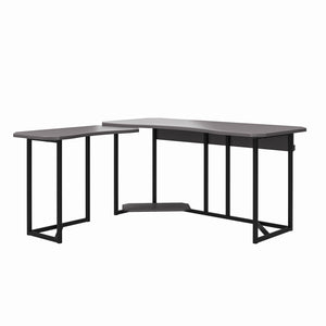 NTense Quest Gaming L Desk with CPU Stand - Gray