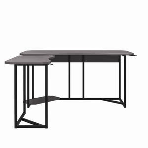 NTense Quest Gaming L Desk with CPU Stand - Gray