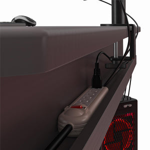 NTense Quest Gaming L Desk with CPU Stand - Gray