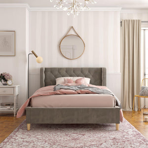 Max & Finn Ambrosia Upholstered Bed - Gray - Full