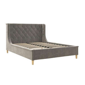 Max & Finn Ambrosia Upholstered Bed - Gray - Full