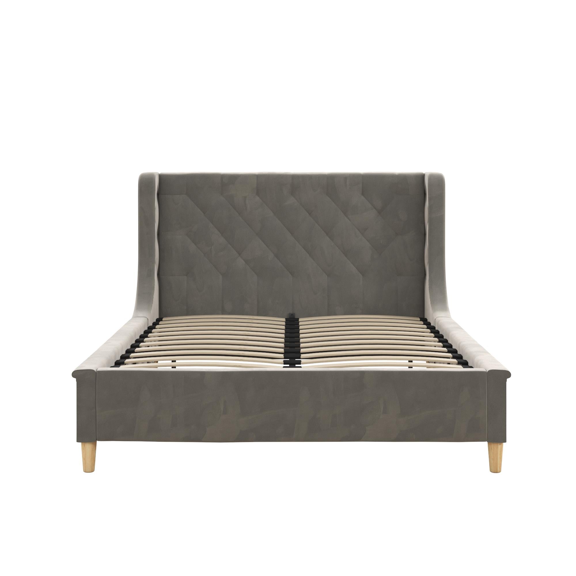 Max & Finn Ambrosia Upholstered Bed - Gray - Full