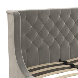 Max & Finn Ambrosia Upholstered Bed - Gray - Full