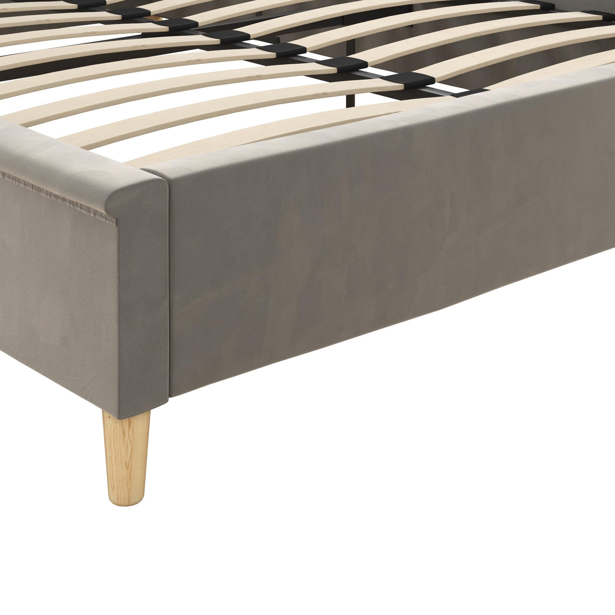 Max & Finn Ambrosia Upholstered Bed - Gray - Full