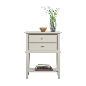 Ameriwood Home Franklin Accent Table with 2 Drawers - Taupe