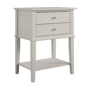 Ameriwood Home Franklin Accent Table with 2 Drawers - Taupe