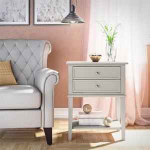 Ameriwood Home Franklin Accent Table with 2 Drawers - Taupe