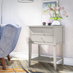 Ameriwood Home Franklin Accent Table with 2 Drawers - Taupe