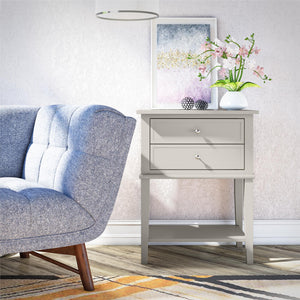 Ameriwood Home Franklin Accent Table with 2 Drawers - Taupe
