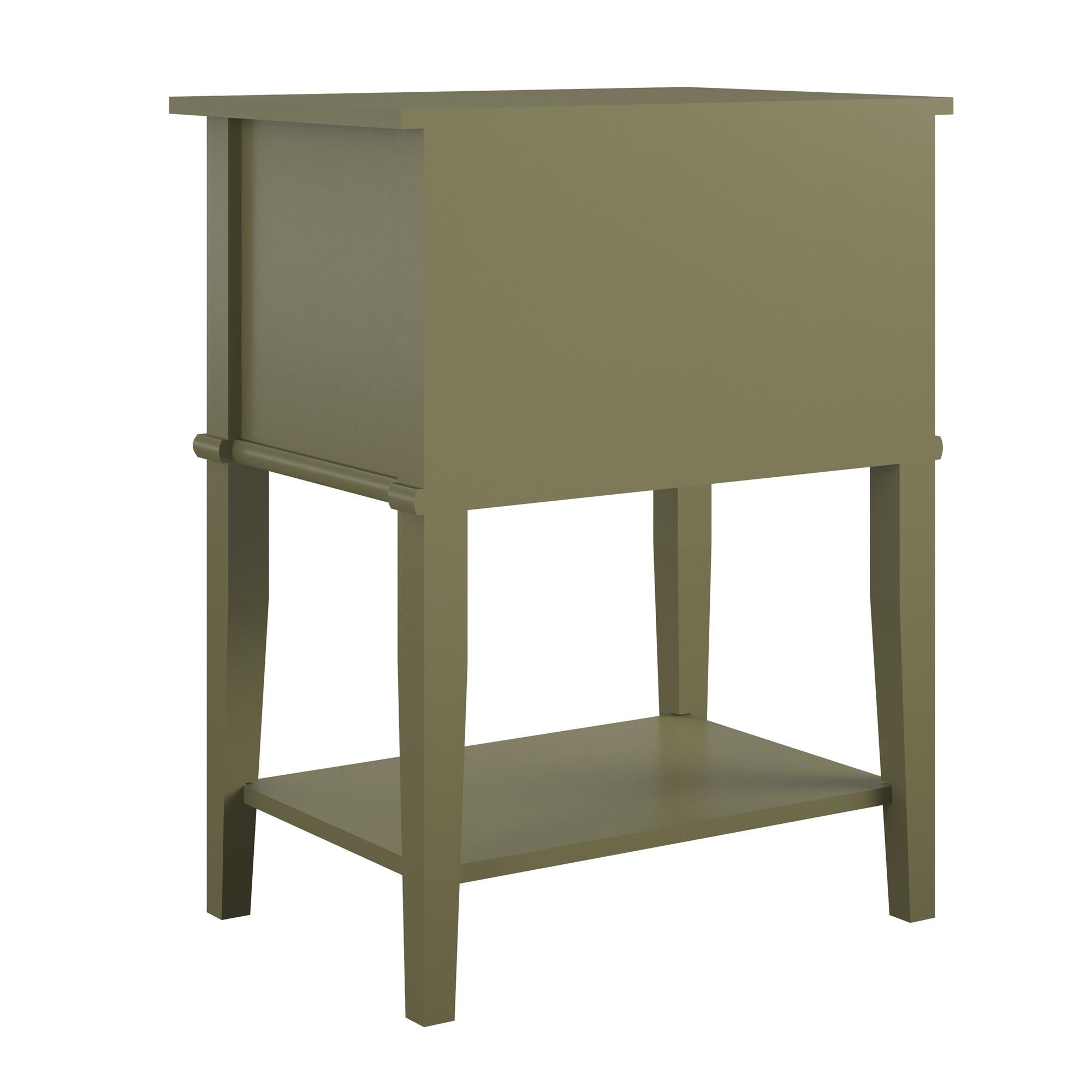 Ameriwood Home Franklin Accent Table with 2 Drawers - Olive Green