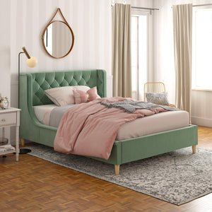 Max & Finn Ambrosia Upholstered Bed - Teal - Full