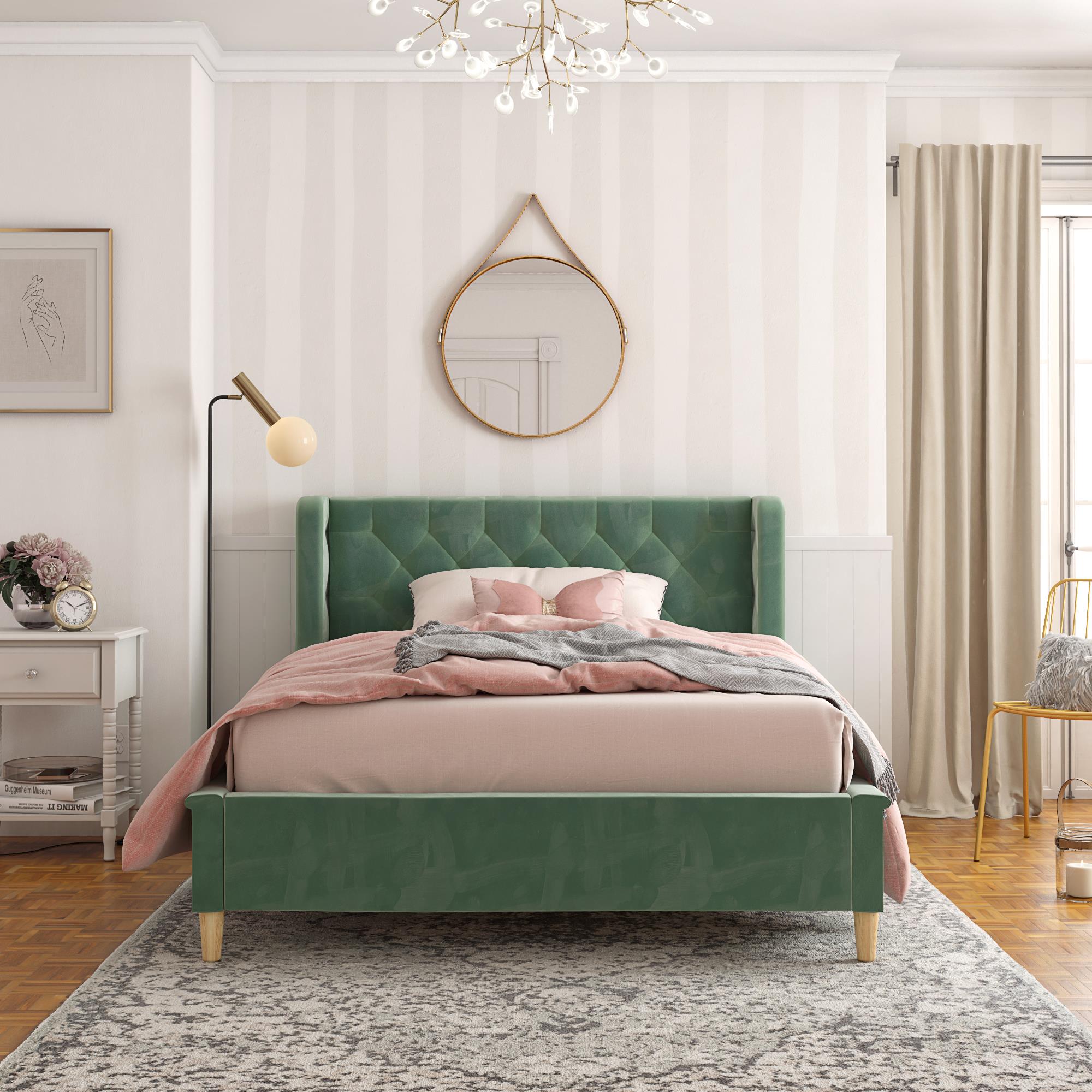 Max & Finn Ambrosia Upholstered Bed - Teal - Full