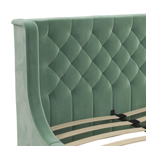 Max & Finn Ambrosia Upholstered Bed - Teal - Full