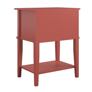Ameriwood Home Franklin Accent Table with 2 Drawers - Terracotta